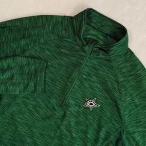 Levelwear Dallas Stars NHL Pullover Mens Large Green Space Dye Quarter Zip Top